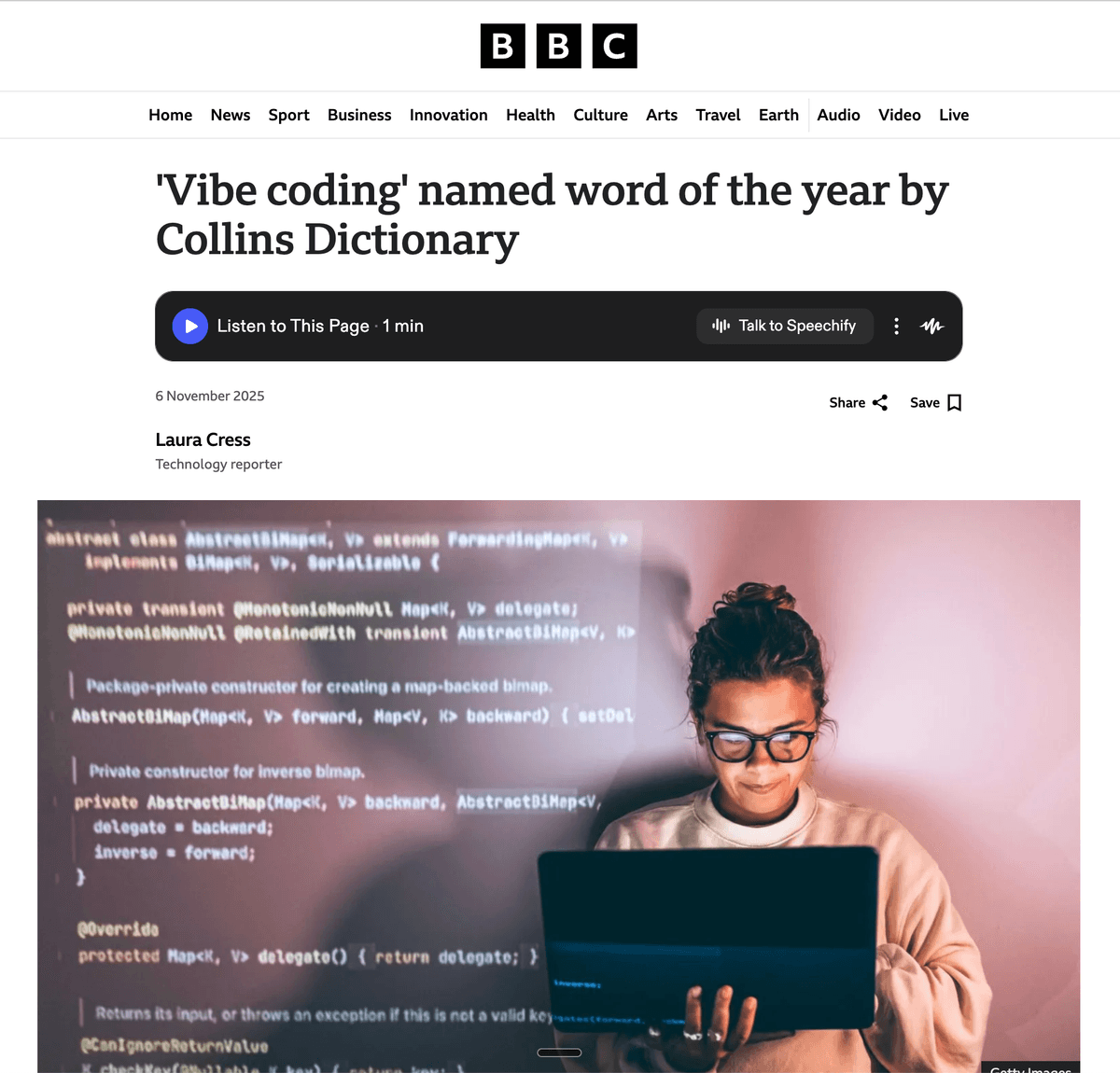 BBC: Collins Dictionary назвал 'Vibe Coding' словом 2025 года